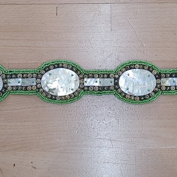 Bohemian style Shell Belt, Green - Picture 6 of 7